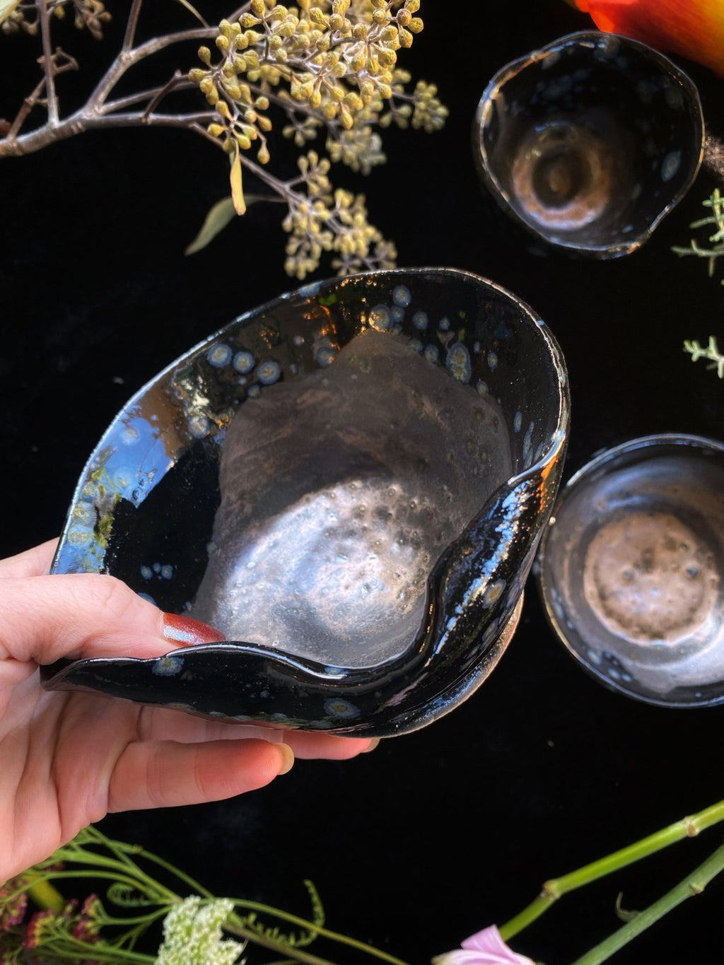 Abalone Luster Glazed Ceramic Bowls and Scrying Vessels - Collective Awakening
