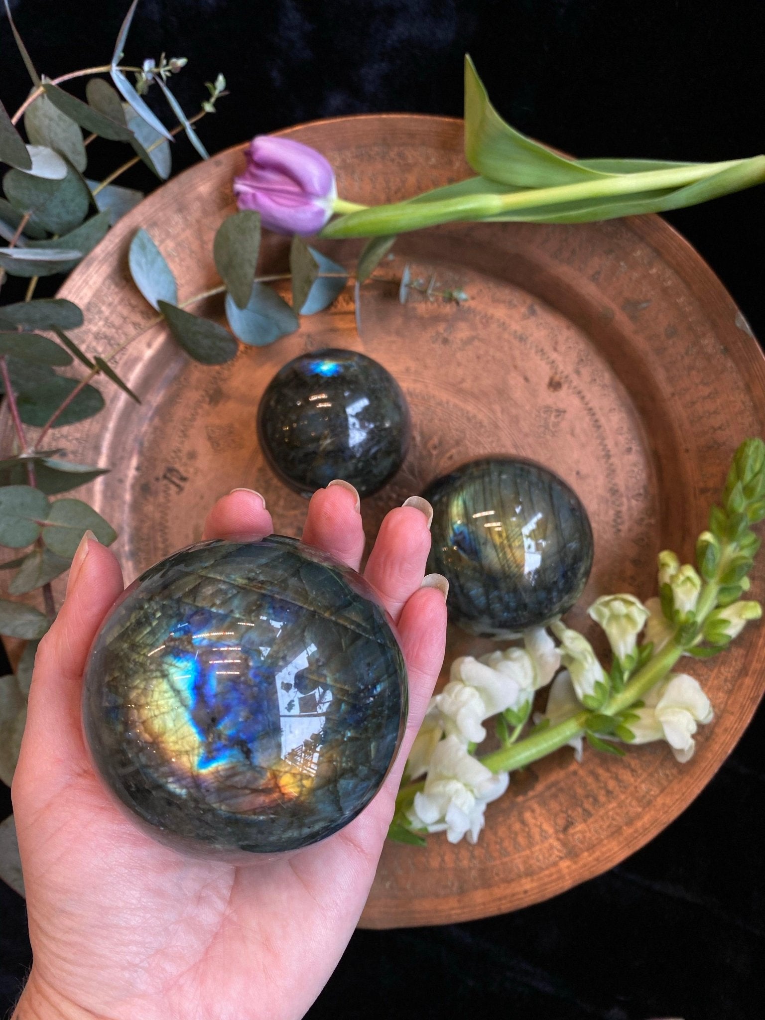Labradorite Crystal Sphere - Med - XL Scrying Balls - Collective Awakening