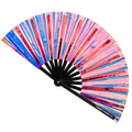 Iridescent Holographic Hand Fan - Collective Awakening