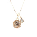 Leo - Zodiac Gray Labradorite Golden Charm Necklace - Collective Awakening