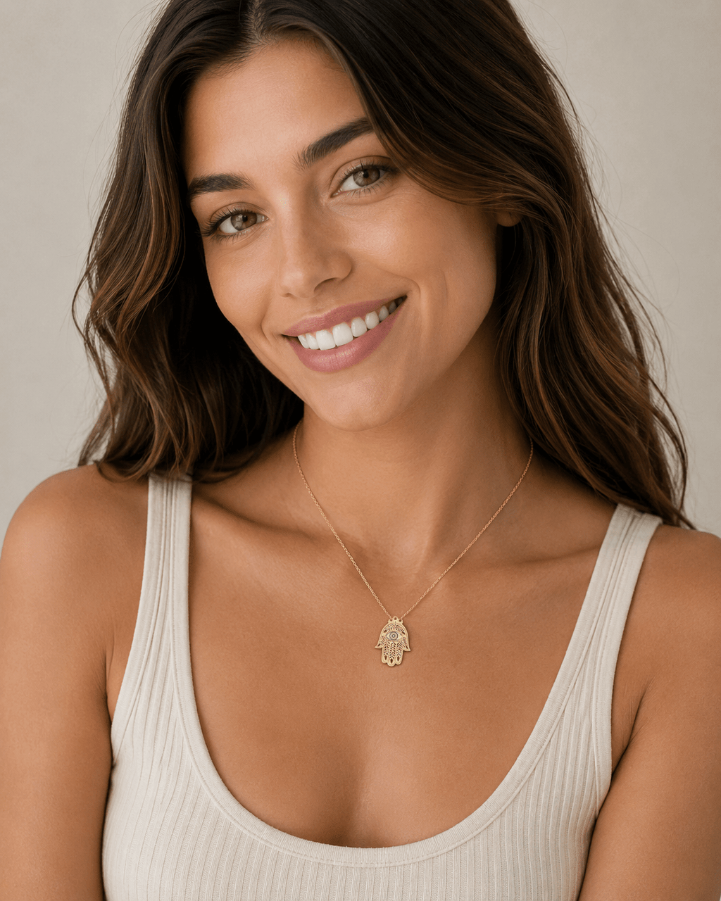 Lily Hamsa Necklace - Collective Awakening