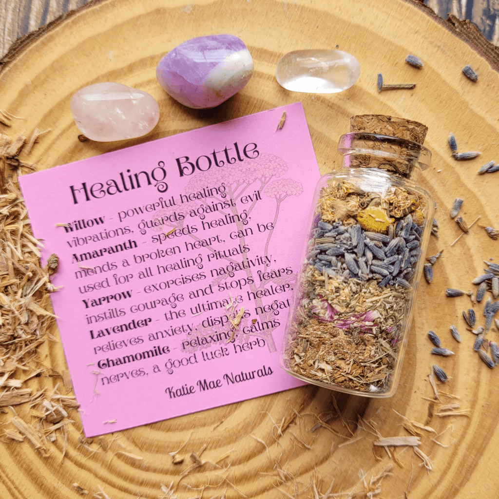 Healing Spell Bottle and Crystals Intention Setting Kit - Collective Awakening