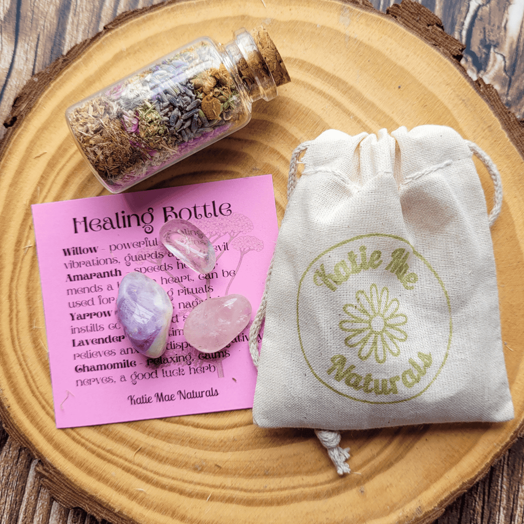 Healing Spell Bottle and Crystals Intention Setting Kit - Collective Awakening