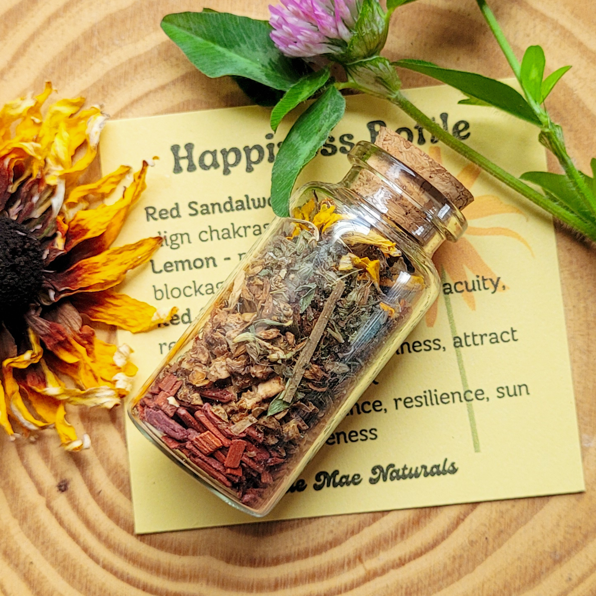 Happiness Spell Bottle, Intention Setting for Joy and Positivity - Collective Awakening