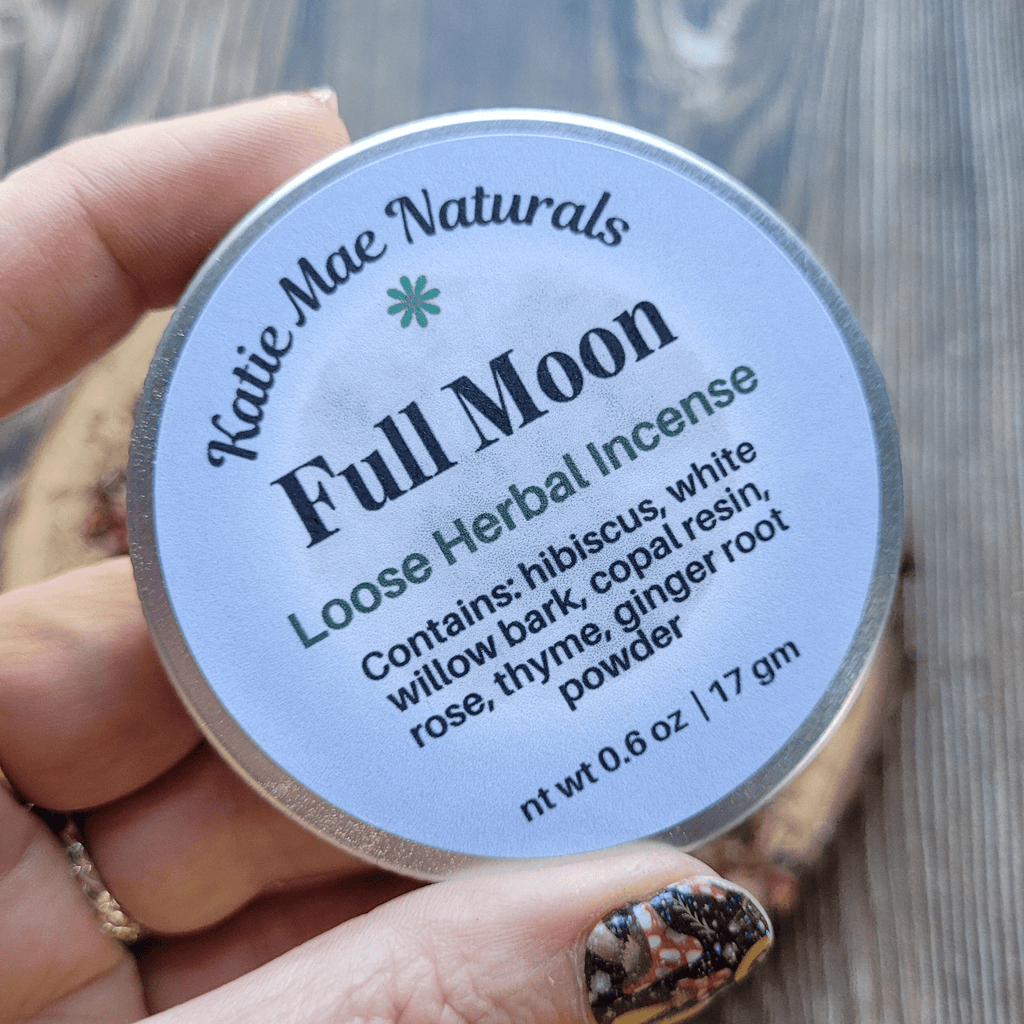 Full Moon Herbal Incense – Rose Hibiscus Copal Blend for Lunar Rituals, Intuition & Reflection - Collective Awakening