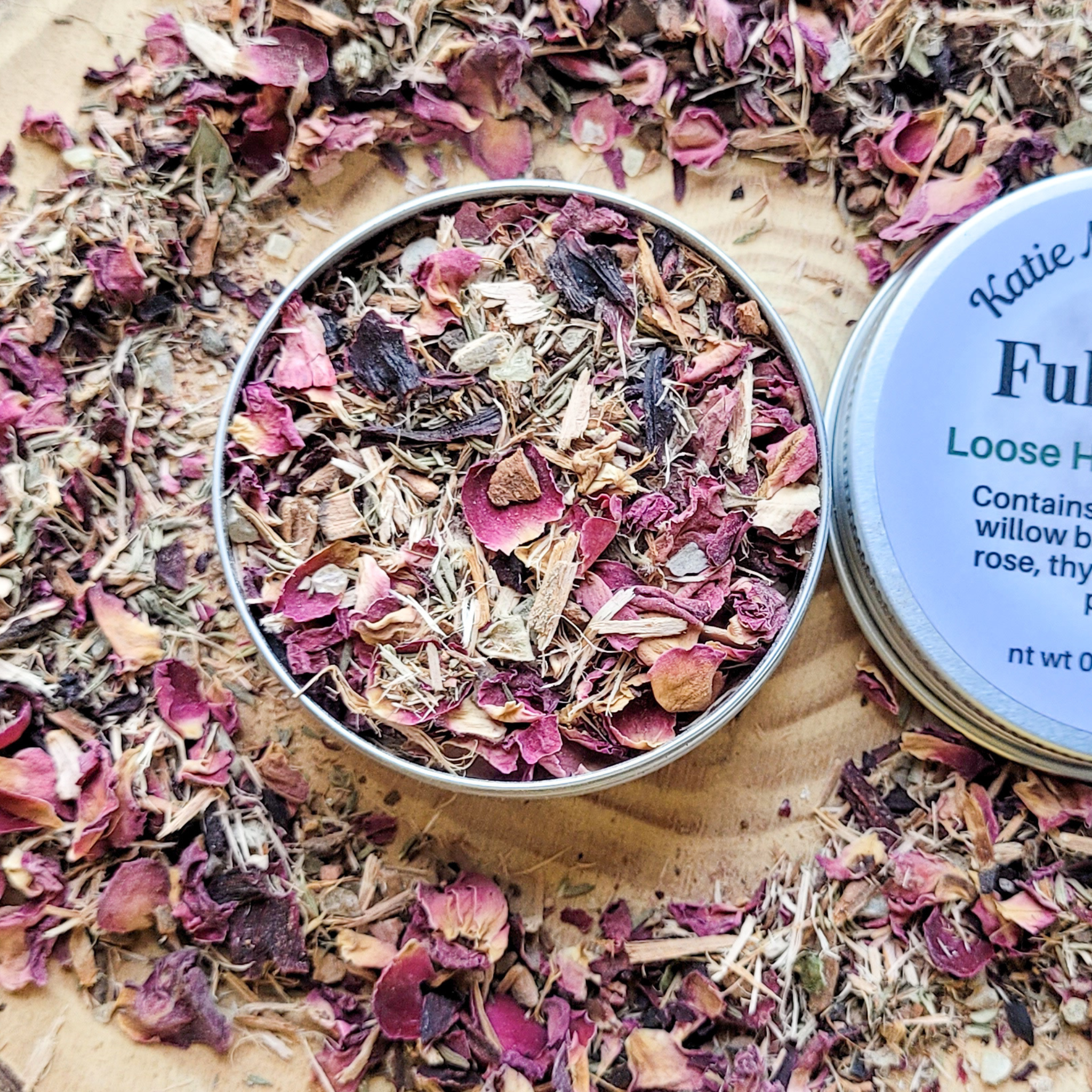 Full Moon Herbal Incense – Rose Hibiscus Copal Blend for Lunar Rituals, Intuition & Reflection - Collective Awakening