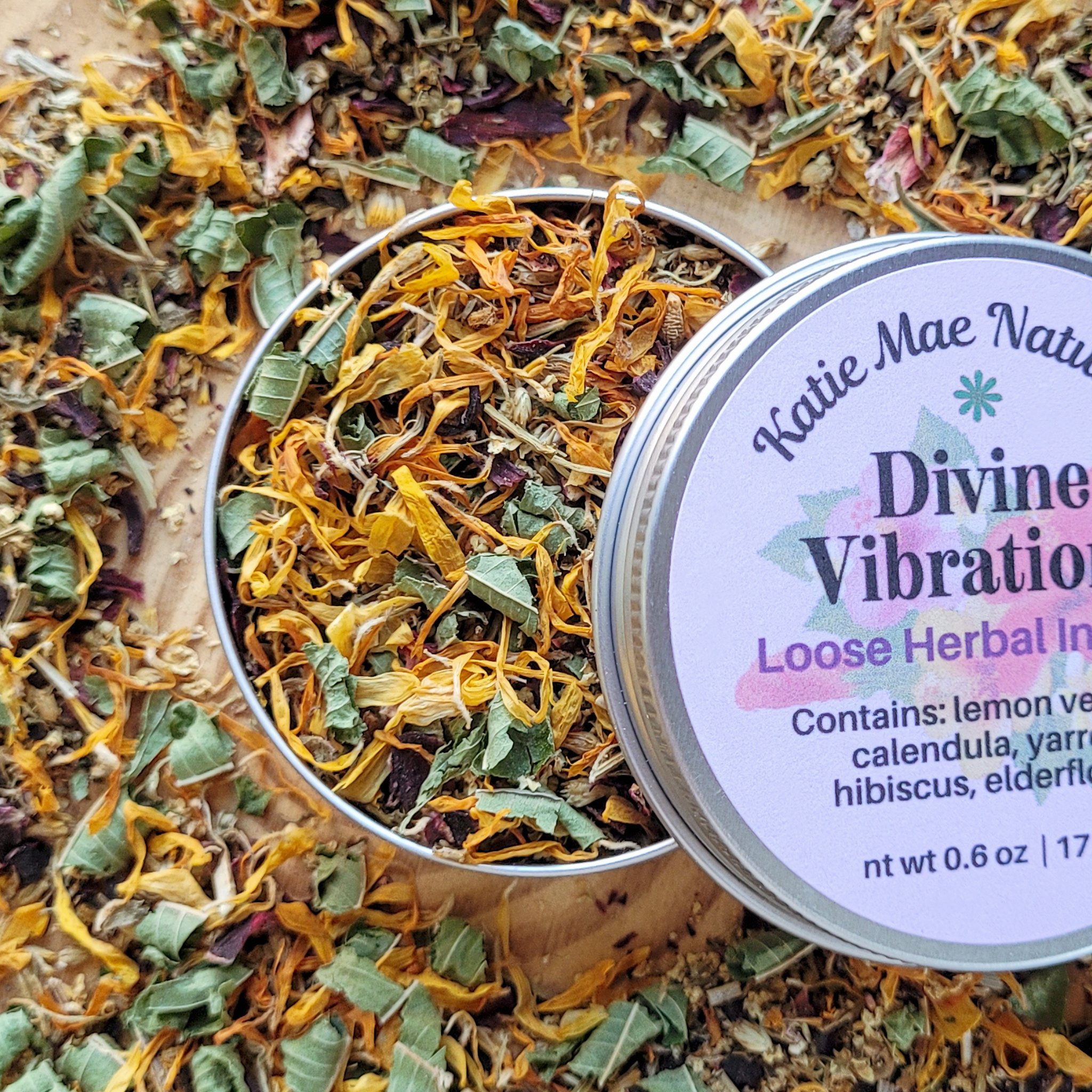 Divine Vibrations Herbal Incense – Floral Herbal Blend for Peace, Harmony & Spiritual Connection - Collective Awakening