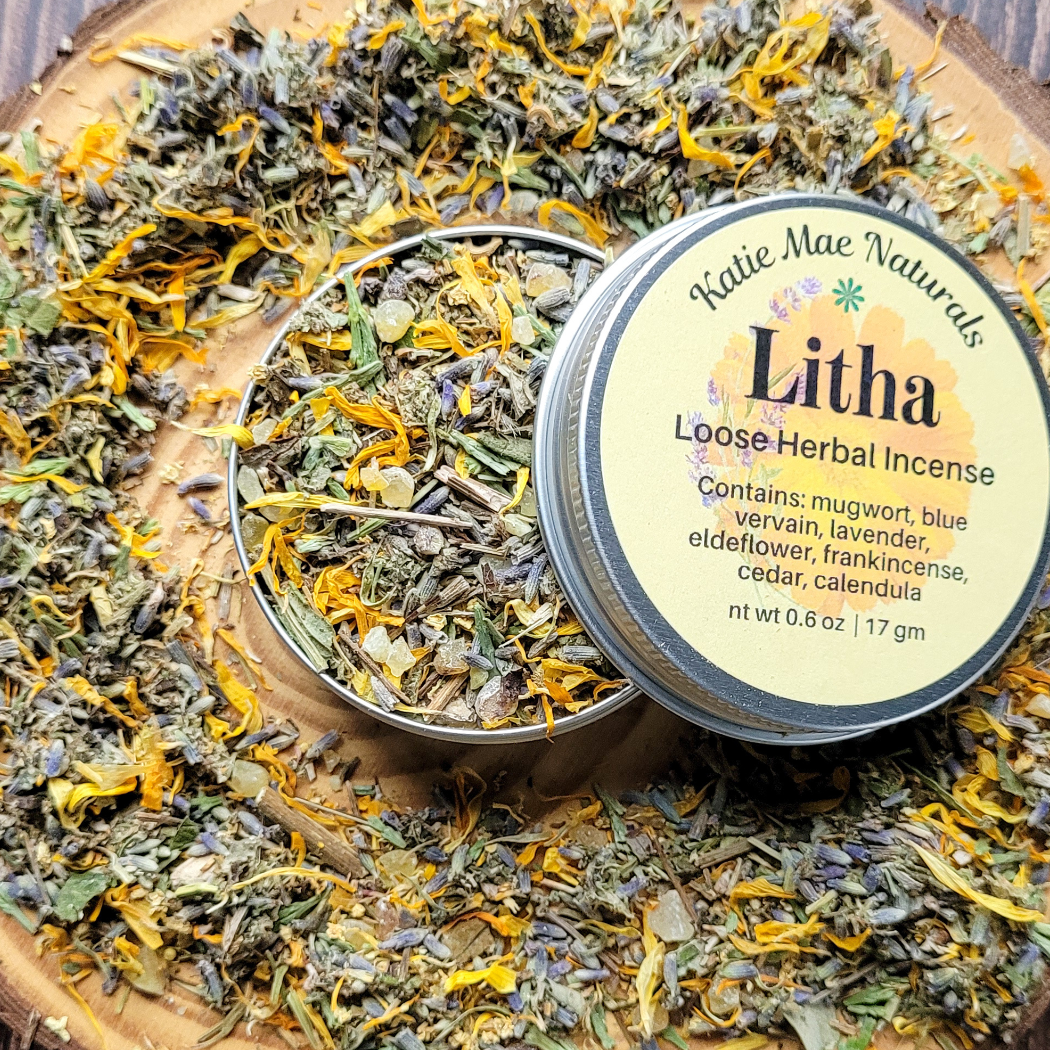 Litha Herbal Incense – Mugwort Lavender Frankincense Blend for Summer Solstice Rituals & Sun Energy - Collective Awakening