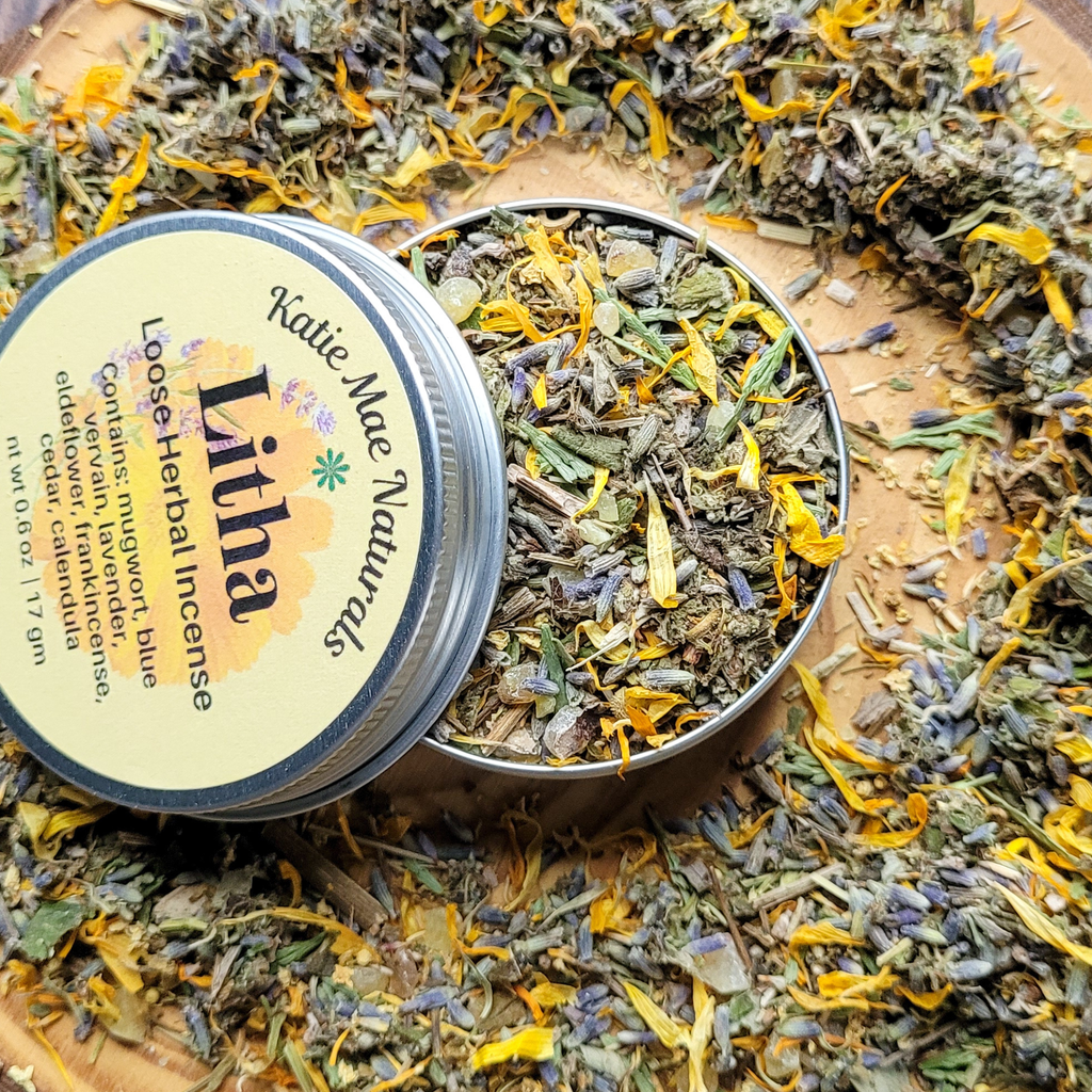 Litha Herbal Incense – Mugwort Lavender Frankincense Blend for Summer Solstice Rituals & Sun Energy - Collective Awakening