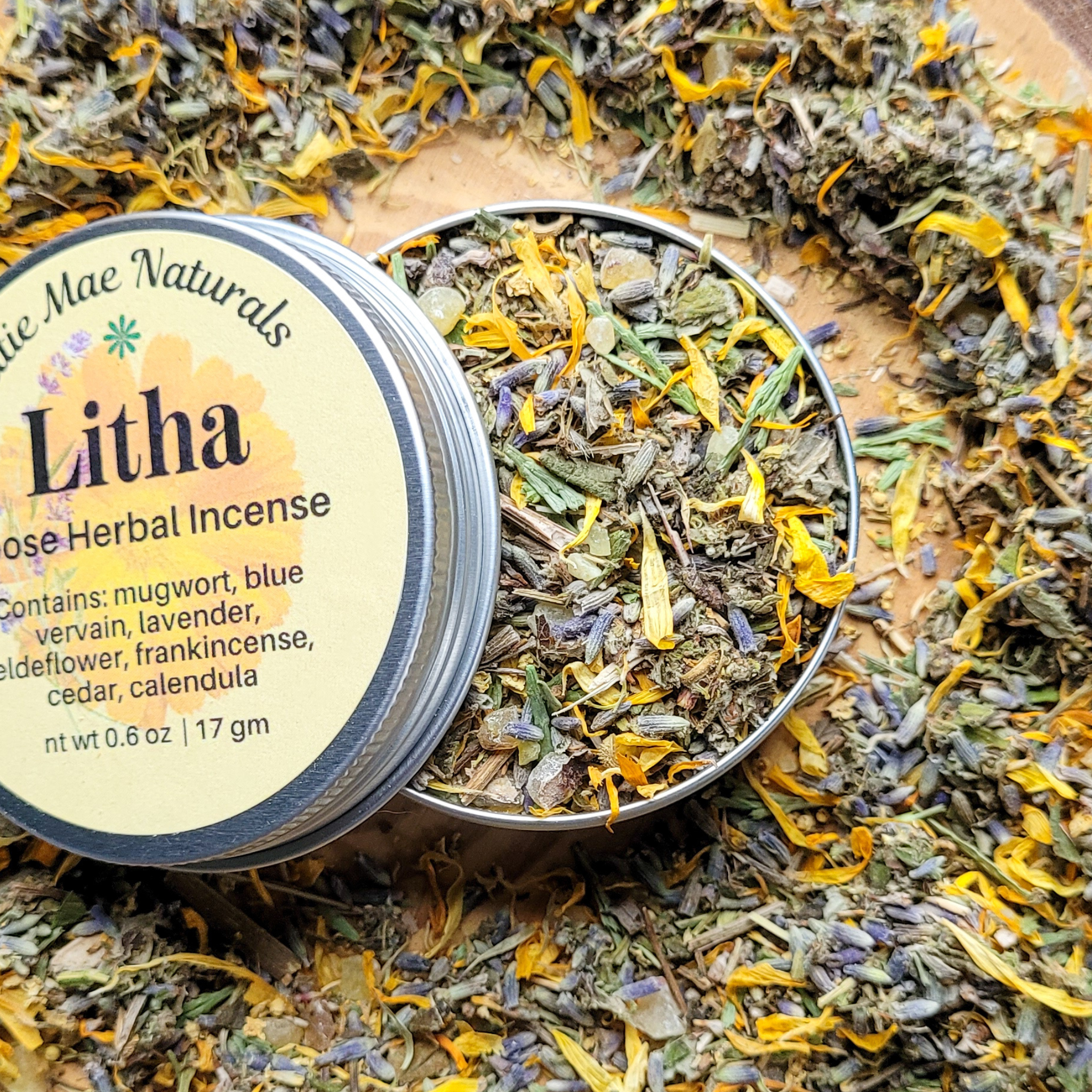 Litha Herbal Incense – Mugwort Lavender Frankincense Blend for Summer Solstice Rituals & Sun Energy - Collective Awakening