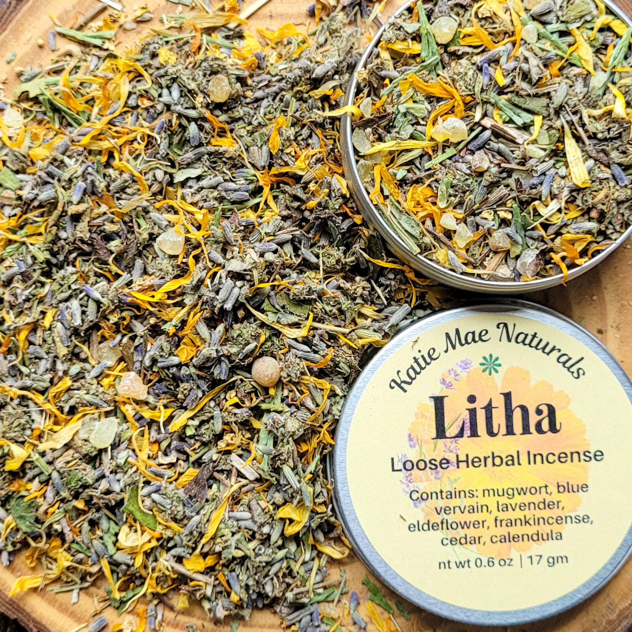 Litha Herbal Incense – Mugwort Lavender Frankincense Blend for Summer Solstice Rituals & Sun Energy - Collective Awakening