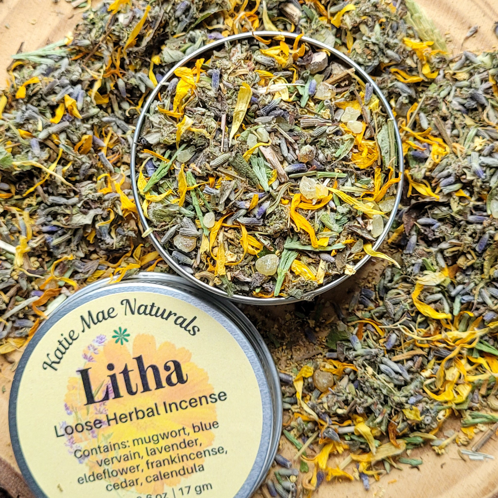 Litha Herbal Incense – Mugwort Lavender Frankincense Blend for Summer Solstice Rituals & Sun Energy - Collective Awakening