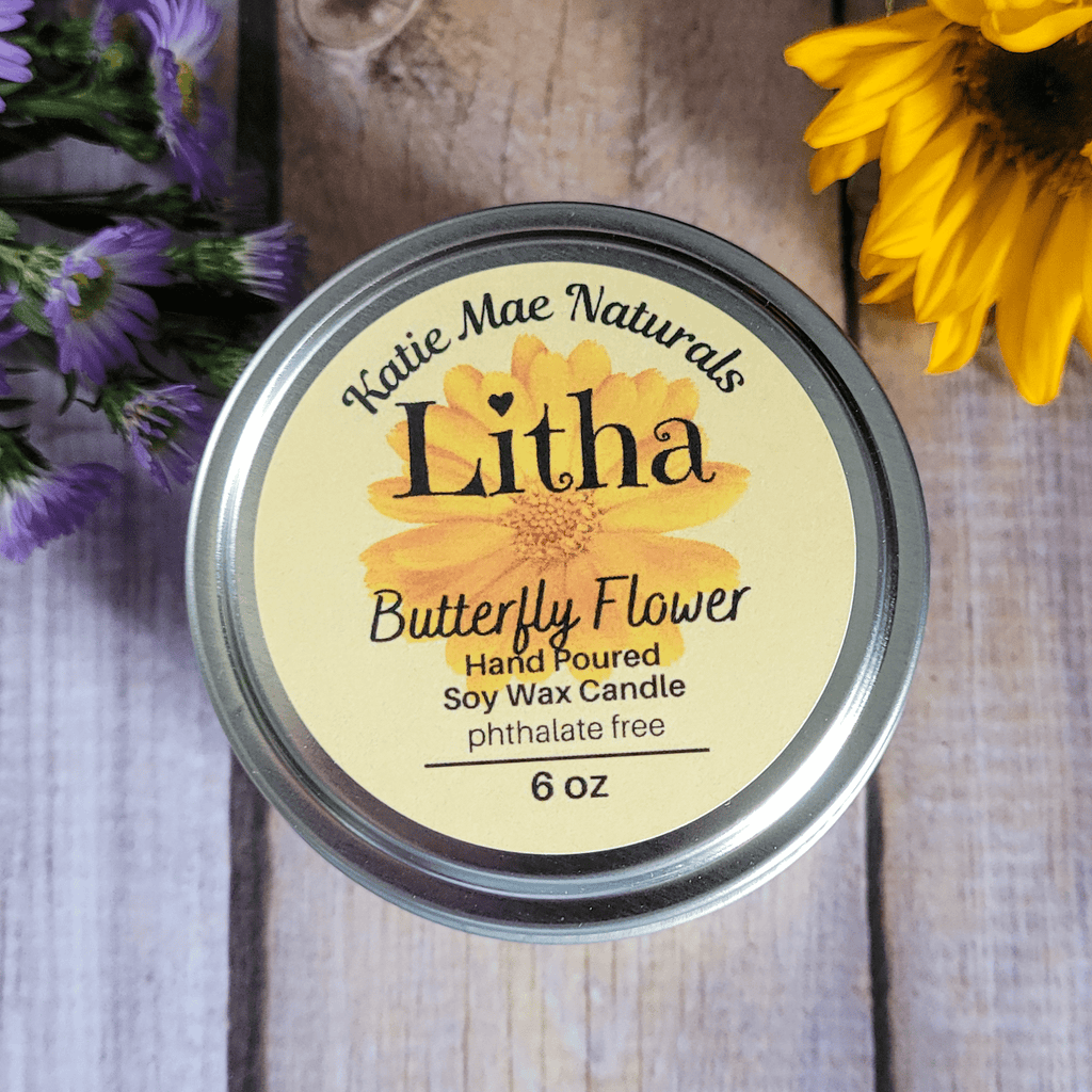 Litha Ritual Candle – Floral Summer Solstice Soy Candle for Sun Energy, Joy & Seasonal Celebration - Collective Awakening