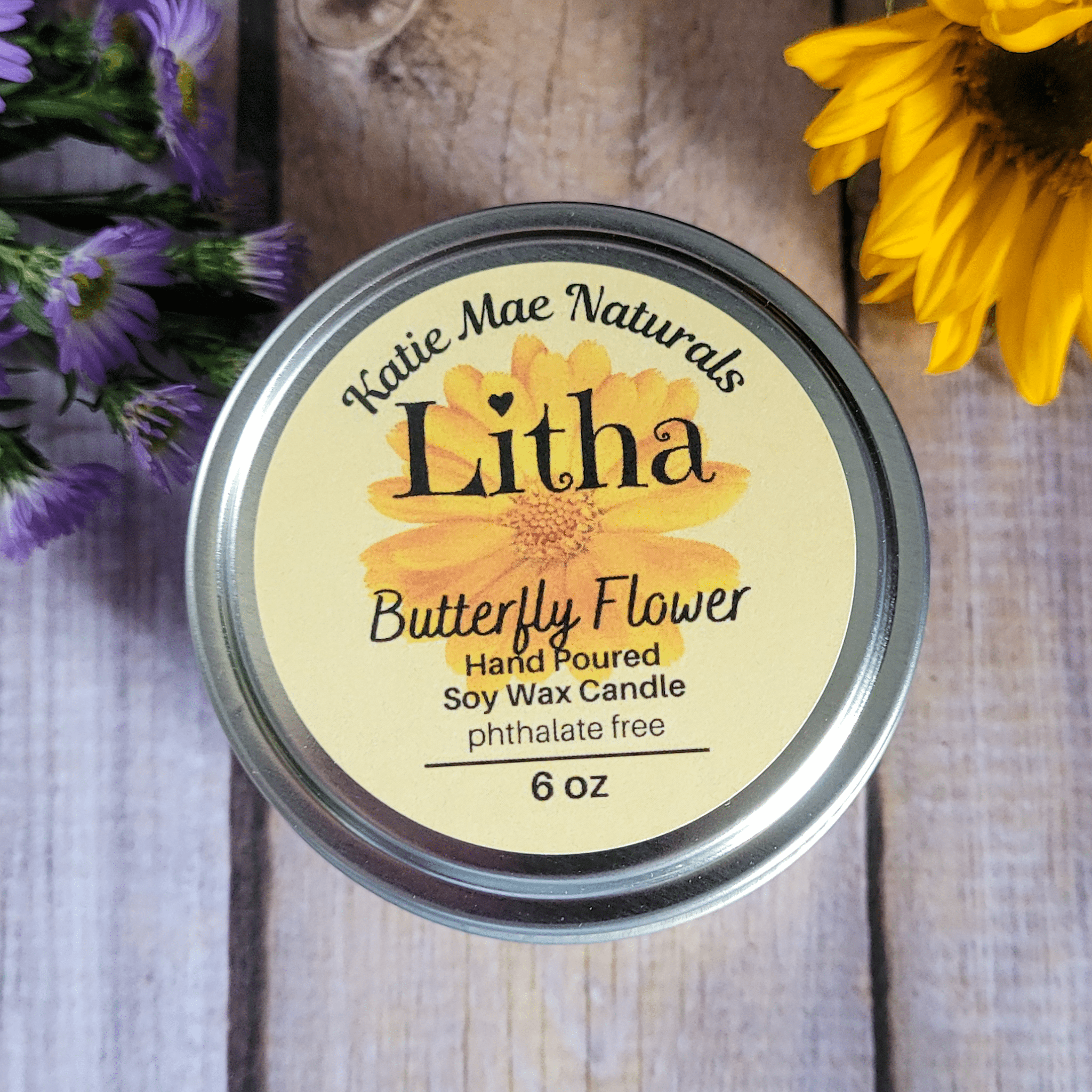 Litha Ritual Candle – Floral Summer Solstice Soy Candle for Sun Energy, Joy & Seasonal Celebration - Collective Awakening