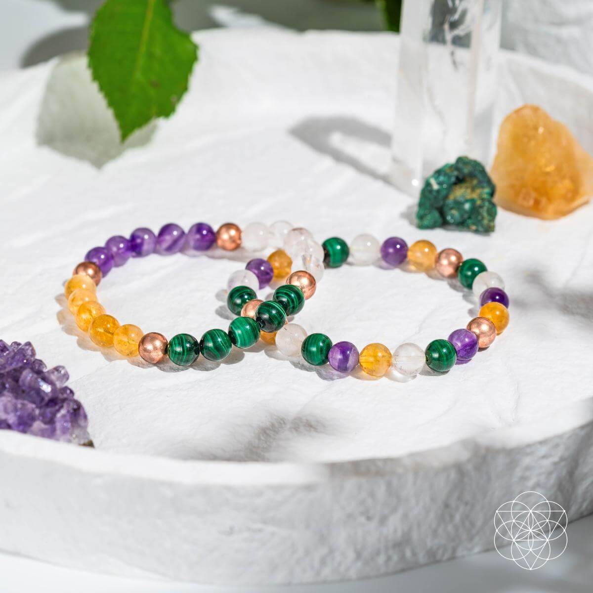 Powerhouse of Wealth Manifestation - Crystal Quartet Bracelet Set - Collective Awakening