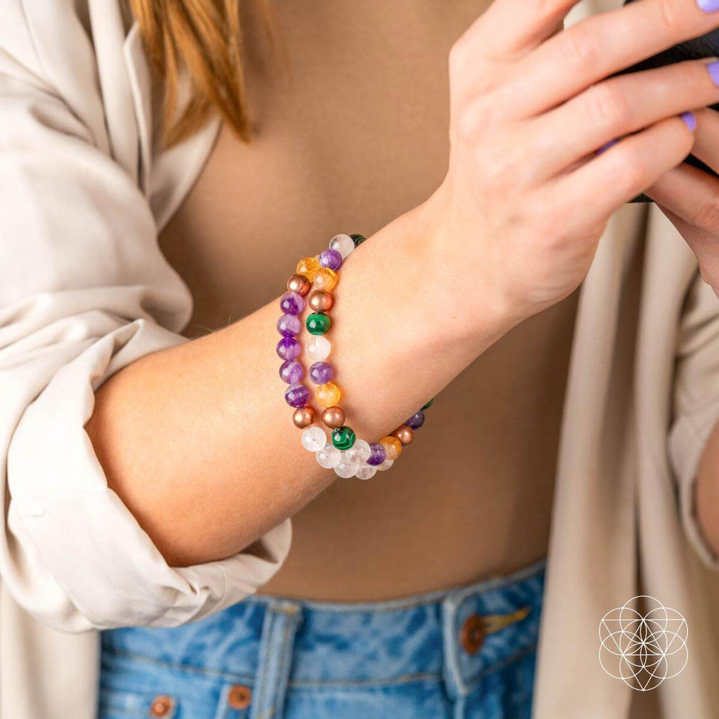 Powerhouse of Wealth Manifestation - Crystal Quartet Bracelet Set - Collective Awakening