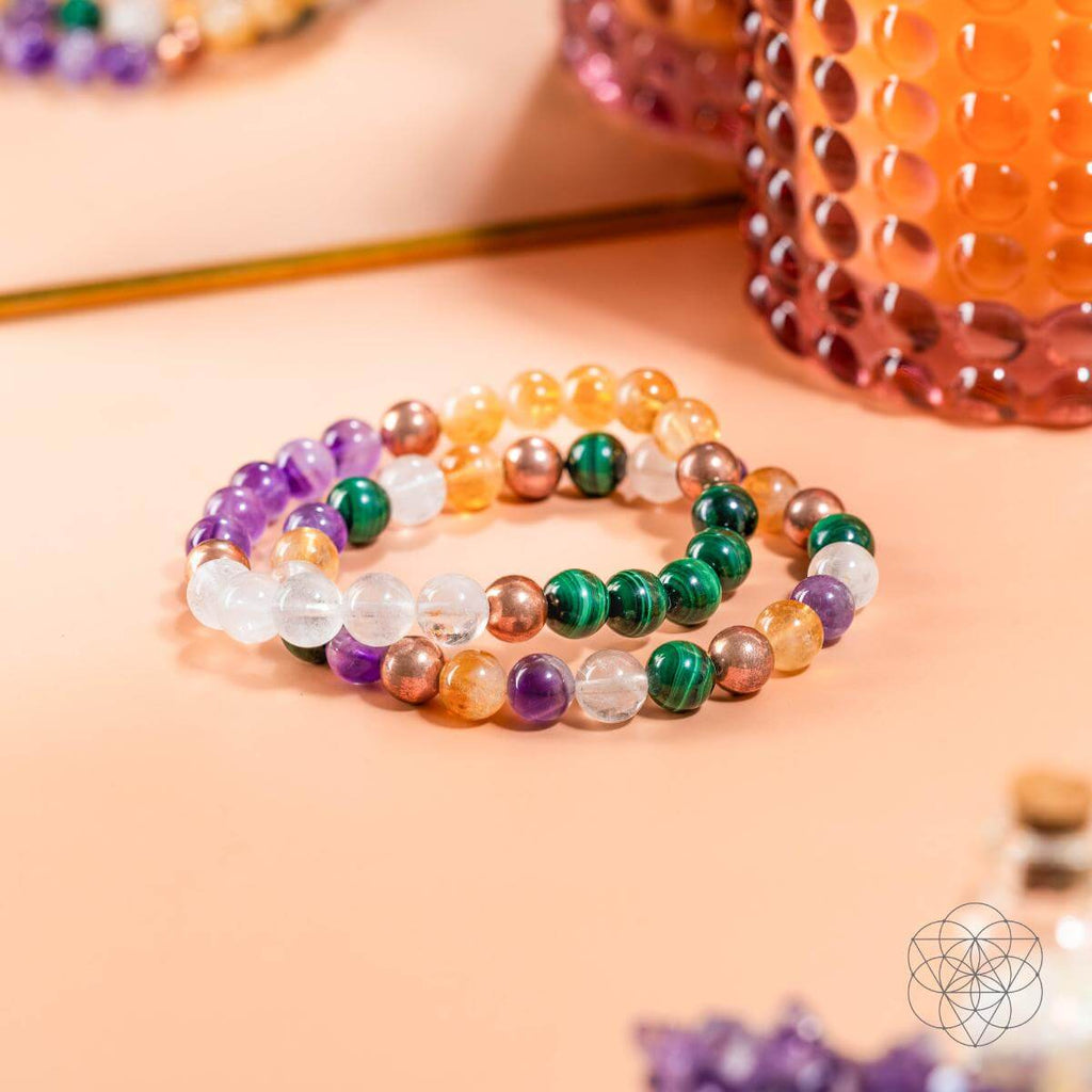 Powerhouse of Wealth Manifestation - Crystal Quartet Bracelet Set - Collective Awakening