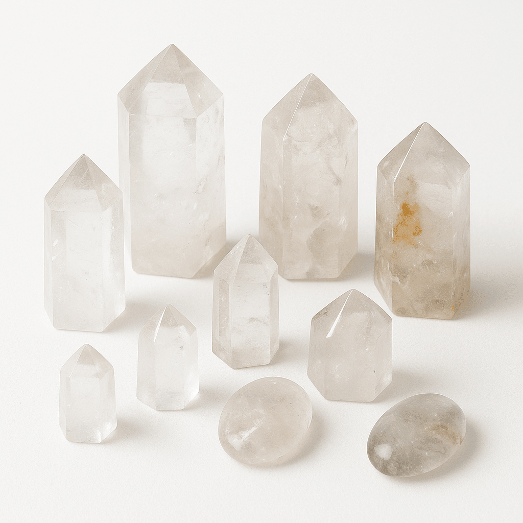 Raw Rock Crystal Quartz Prisms – Assorted Sizes (Per LB) - Collective Awakening