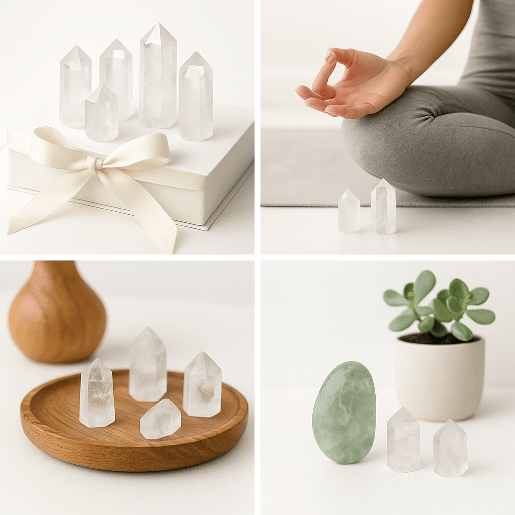 Raw Rock Crystal Quartz Prisms – Assorted Sizes (Per LB) - Collective Awakening