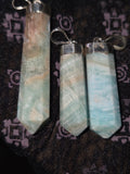 Sterling Silver Caribbean Calcite Point Pendant – Tranquility • Awakening • Calm Communication - Collective Awakening
