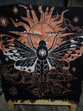 The Moth Altar Cloth – 24" x 24" | Celestial & Transformative Ritual Cloth - Collective Awakening