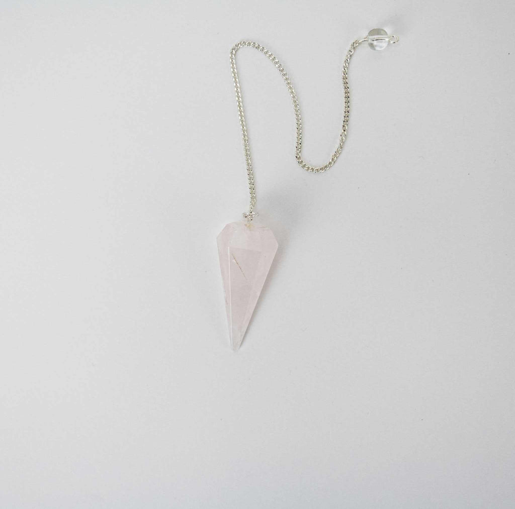 Rose Quartz Pendulum 6 sided point 1.5" - Collective Awakening