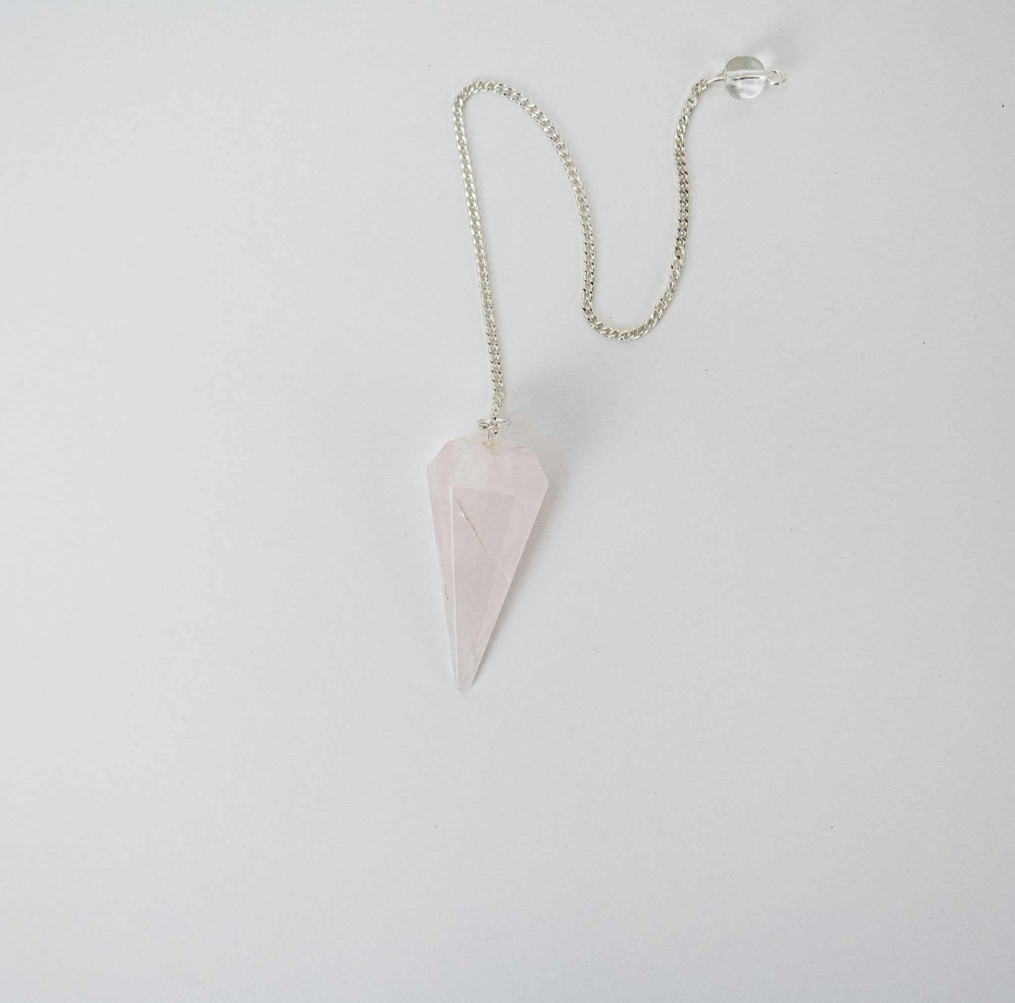 Rose Quartz Pendulum 6 sided point 1.5" - Collective Awakening