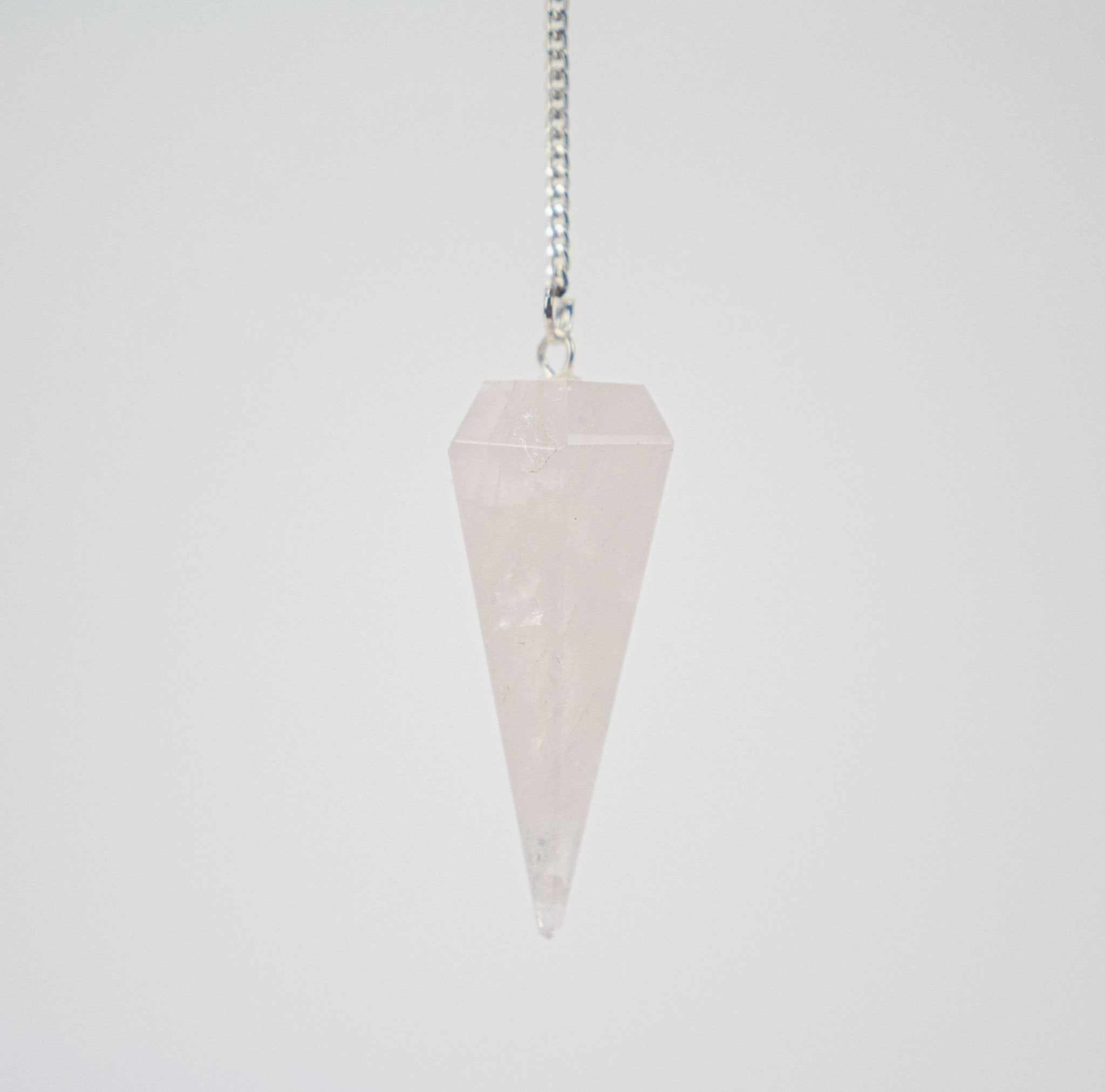 Rose Quartz Pendulum 6 sided point 1.5" - Collective Awakening