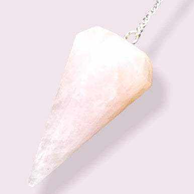 Rose Quartz Pendulum 6 sided point 1.5" - Collective Awakening