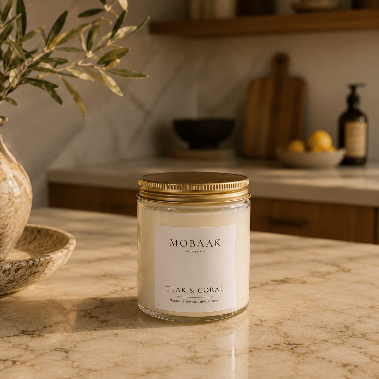 Teak & Coral Candle - Collective Awakening