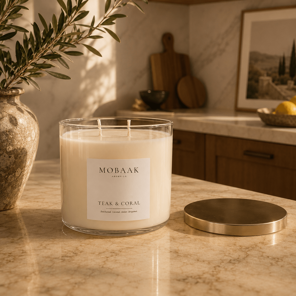 Teak & Coral Candle - Collective Awakening