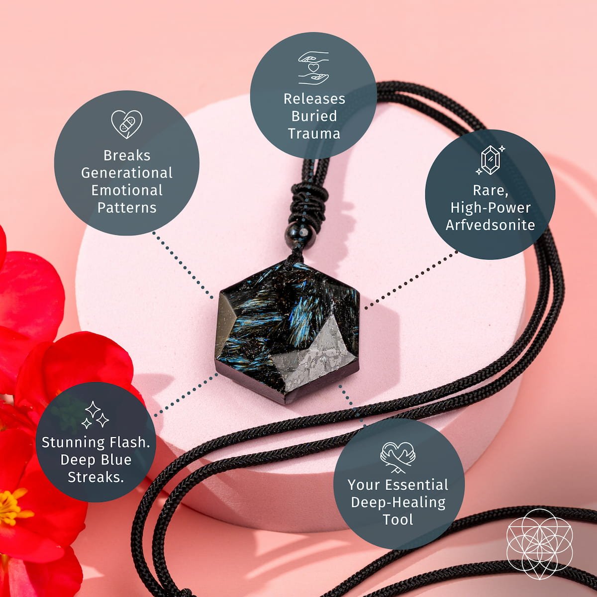 The Arfvedsonite Deep Healing Pendant - Collective Awakening