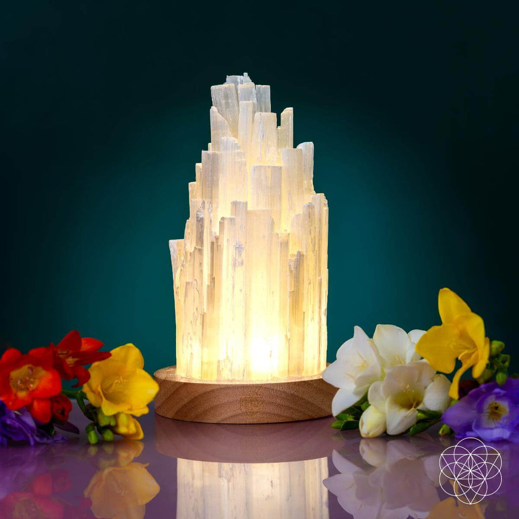 The Cleanse - All Selenite Lamp - 2 Pounds of Healing Power - Collective Awakening