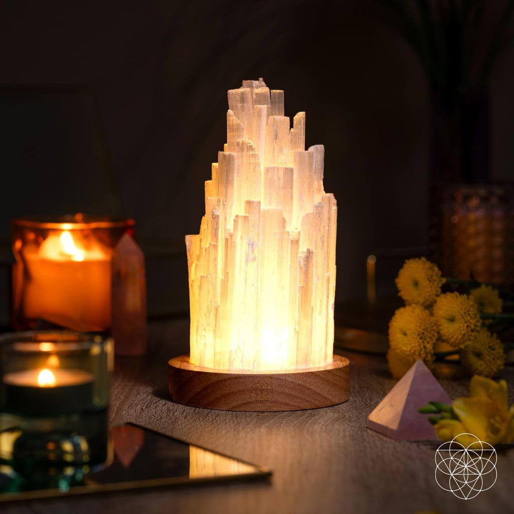 The Cleanse - All Selenite Lamp - 2 Pounds of Healing Power - Collective Awakening