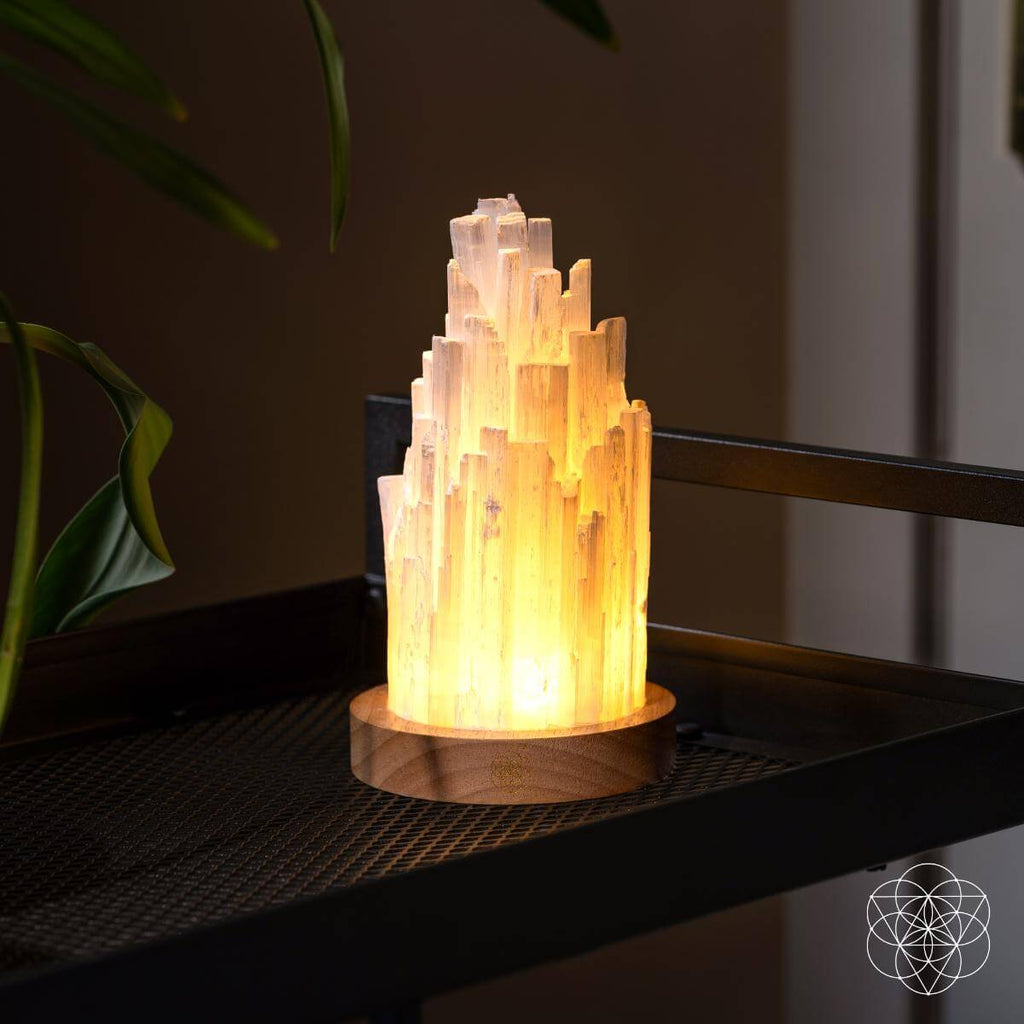 The Cleanse - All Selenite Lamp - 2 Pounds of Healing Power - Collective Awakening