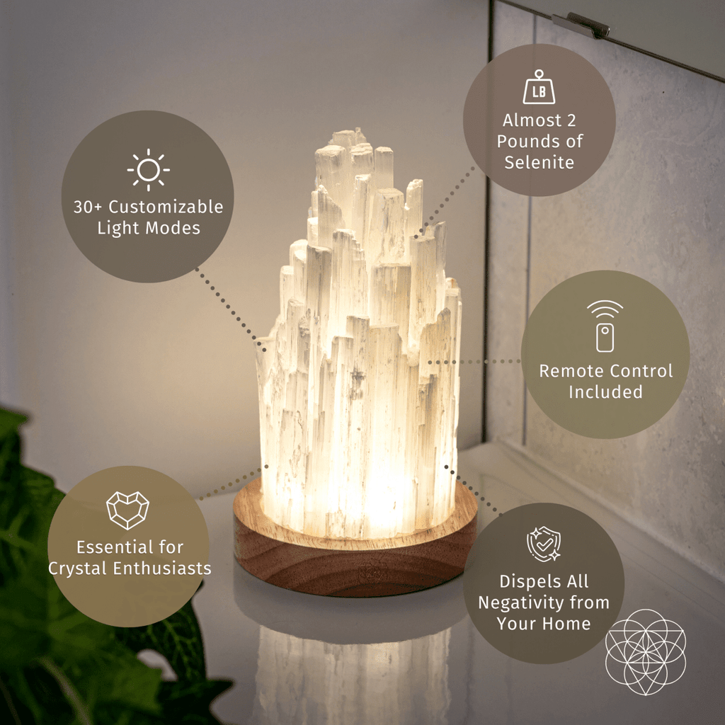 The Cleanse - All Selenite Lamp - 2 Pounds of Healing Power - Collective Awakening