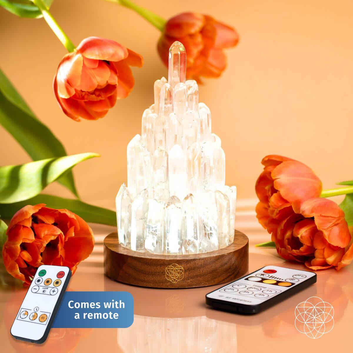 The Clear Quartz Manifestation Tower Lamp - Collective Awakening
