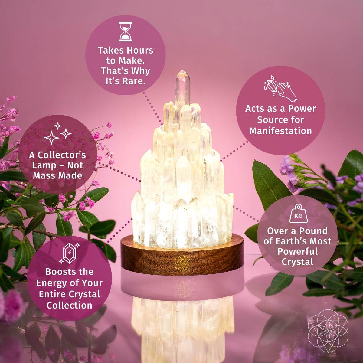 The Clear Quartz Manifestation Tower Lamp - Collective Awakening