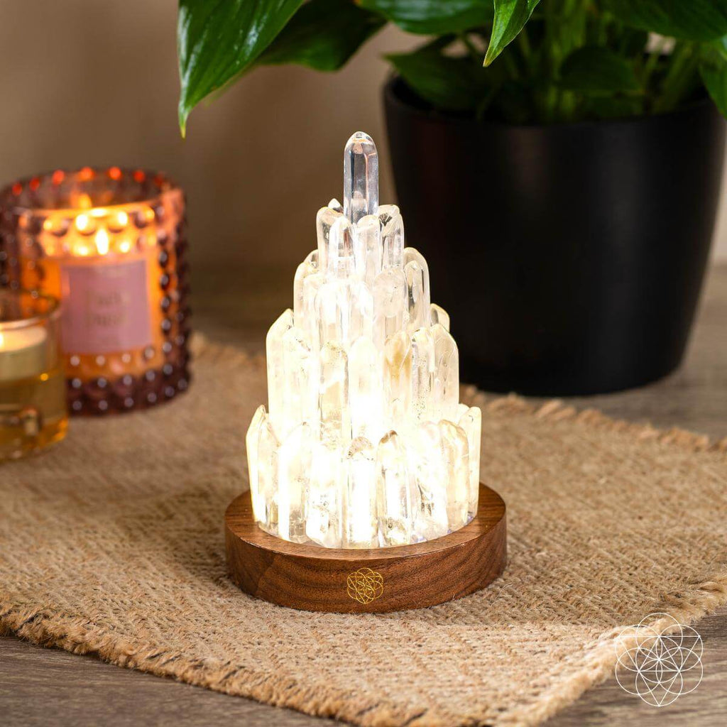 The Clear Quartz Manifestation Tower Lamp - Collective Awakening