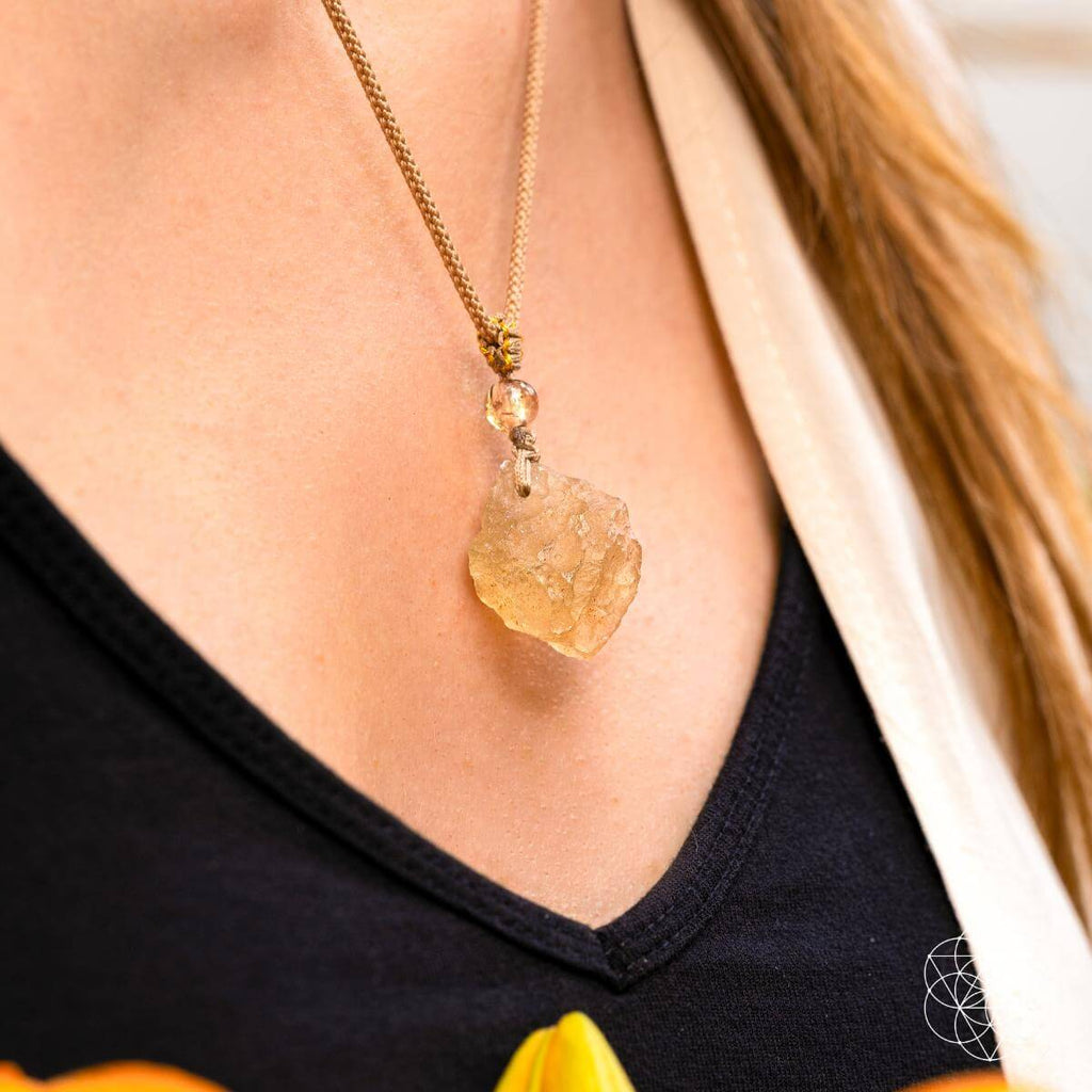The Destiny Relic – Libyan Desert Glass Pendant - Collective Awakening