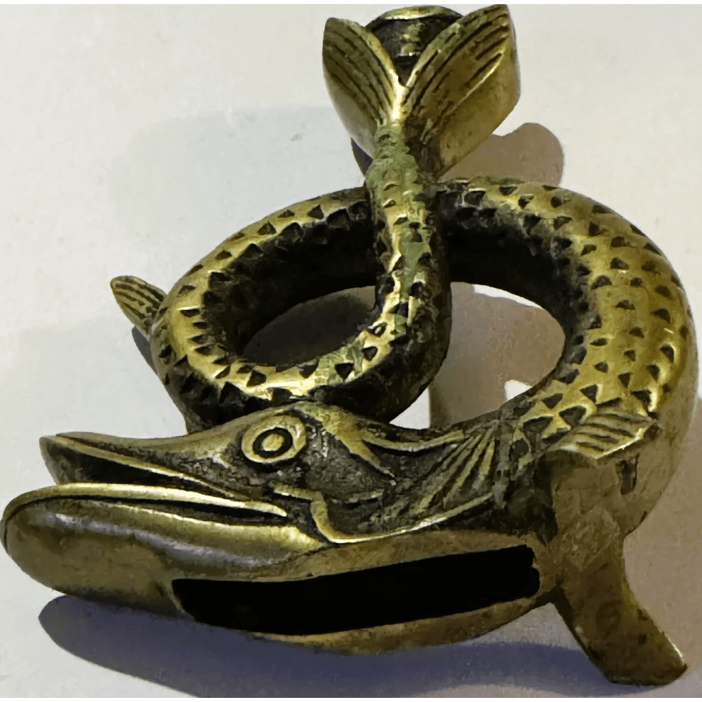 Vintage French Bronze Fish Candlestick Swims into Your Collection - Collective Awakening