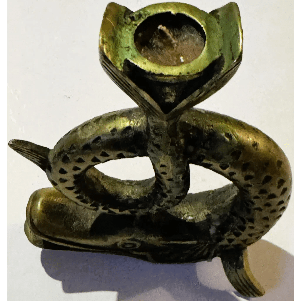 Vintage French Bronze Fish Candlestick Swims into Your Collection - Collective Awakening